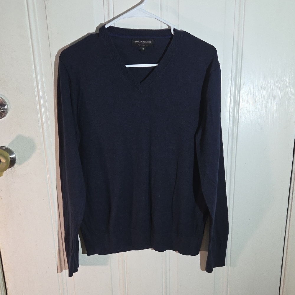 Banana Republic V-Neck Blue Sweater